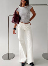 Darla Low Rise Straight Leg Jean White