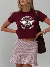 Aerosmith Vintage Graphic Top Burgundy