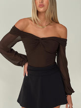 Babette Off The Shoulder Bodysuit Brown