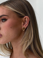 Around The Corner Earrings Gold