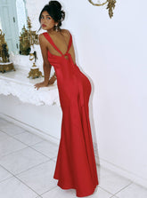 Forbidden Feelings Maxi Dress Red