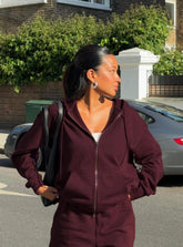 All Day Oversized Hoodie Wine