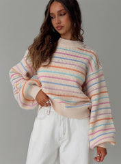 Harmony Balloon Sleeve Knit Sweater Multi