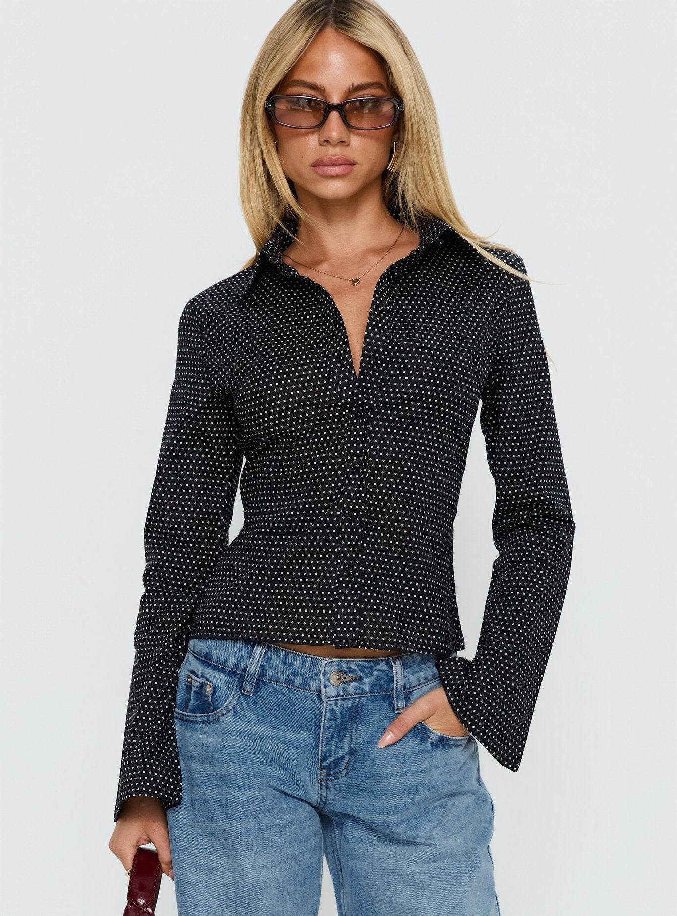 Anni Shirt Black Polka