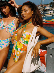 Fern One Piece Yellow Floral